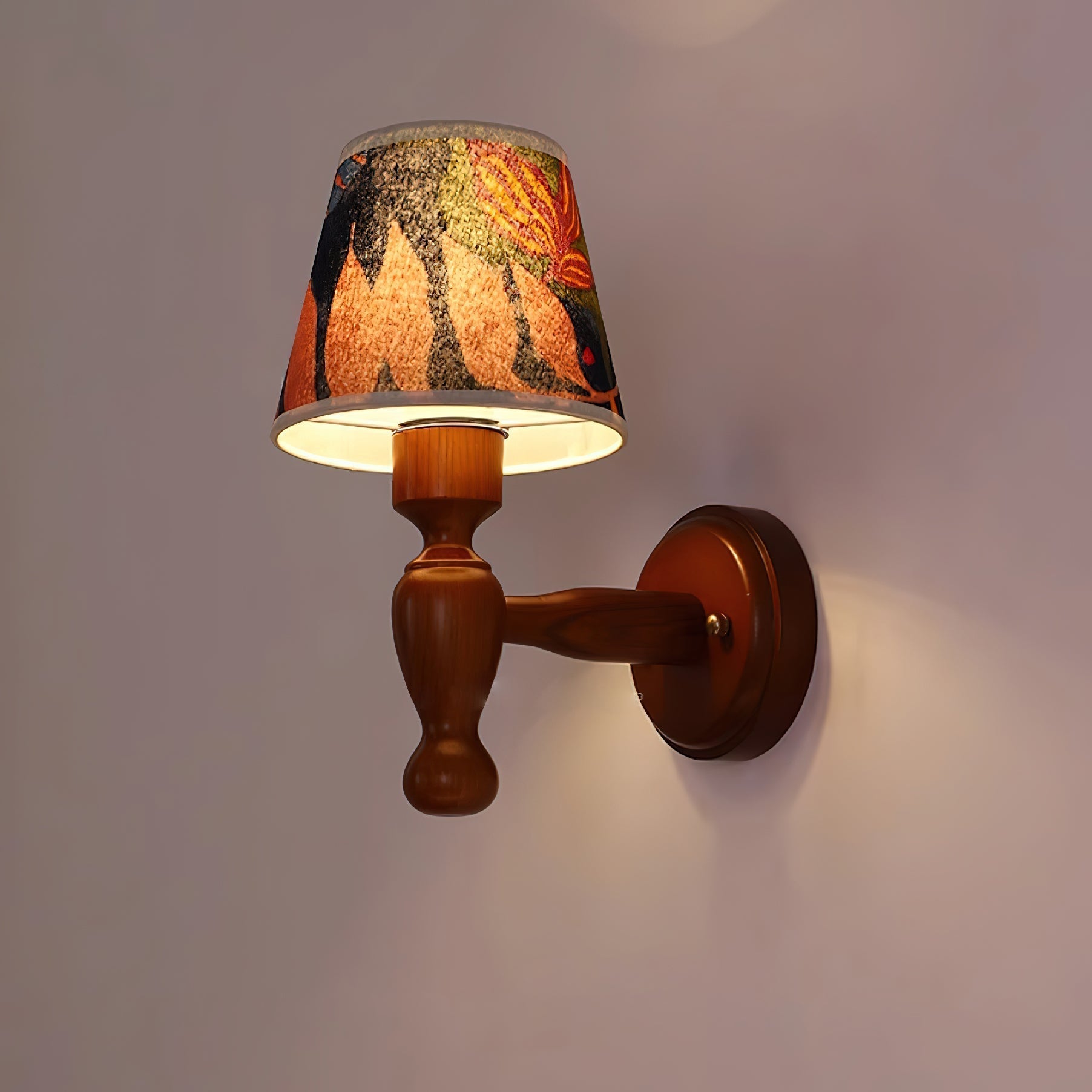 Mapleleaf Wooden Wall Lamp - Lamp Copper