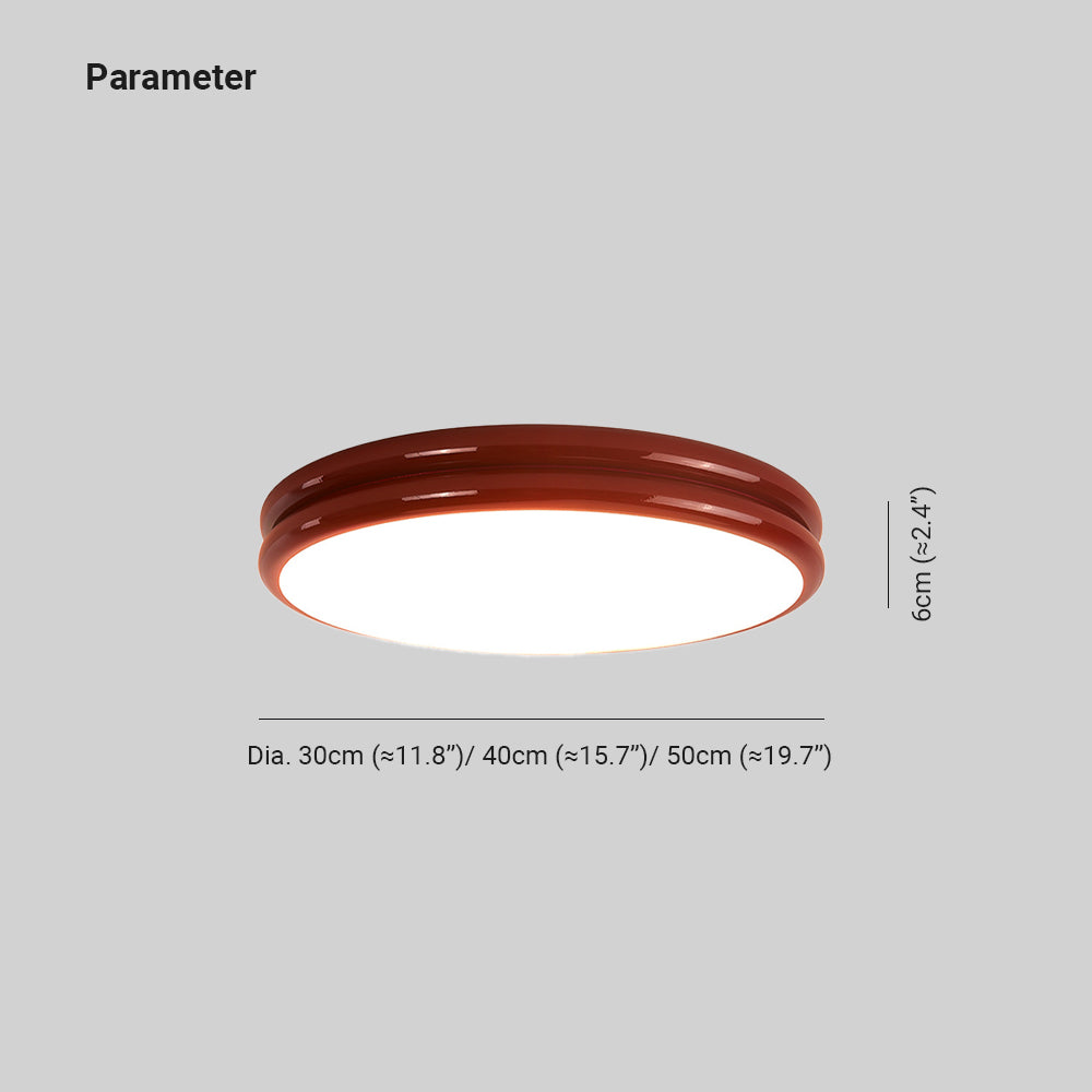 Valentina Minimalism Colorful Flush Mount Ceiling Light Double-layered Design - Lamp Copper