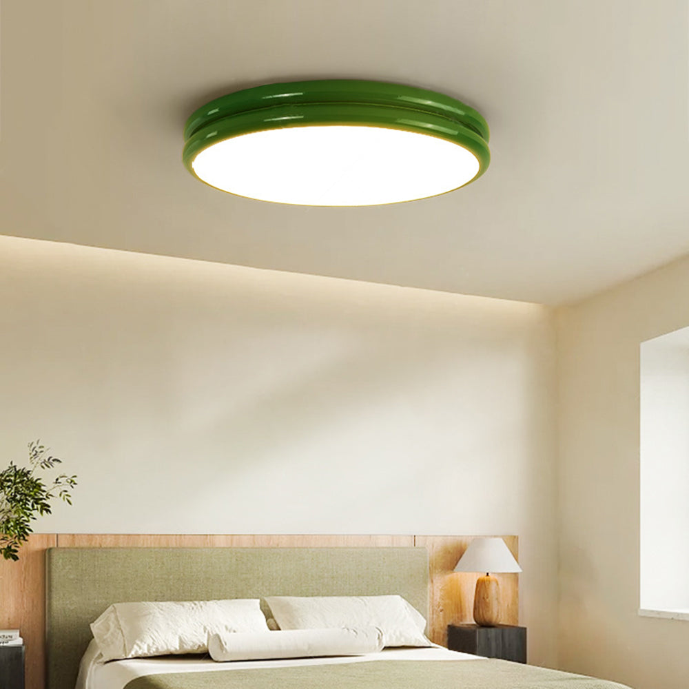 Valentina Minimalism Colorful Flush Mount Ceiling Light Double-layered Design - Lamp Copper