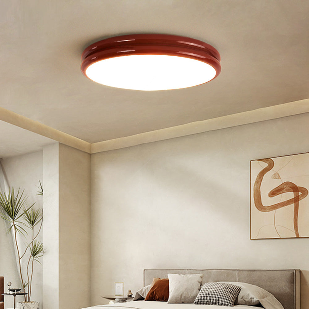Valentina Minimalism Colorful Flush Mount Ceiling Light Double-layered Design - Lamp Copper