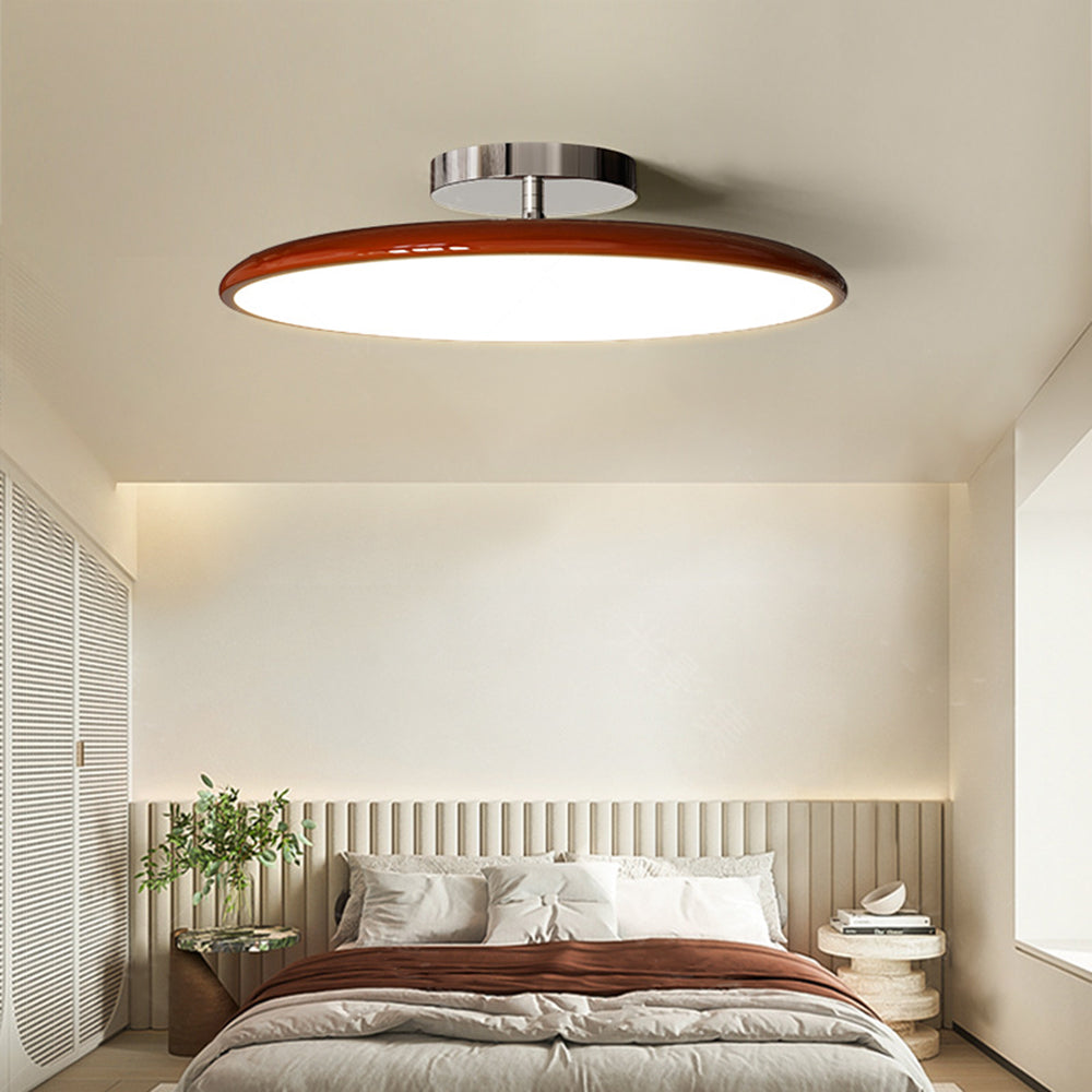 Valentina Vintage Flush Mount Ceiling Light Metal Red/White/Green LED Bedroom - Lamp Copper