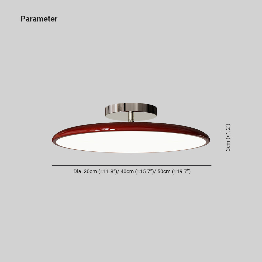 Valentina Vintage Flush Mount Ceiling Light Metal Red/White/Green LED Bedroom - Lamp Copper