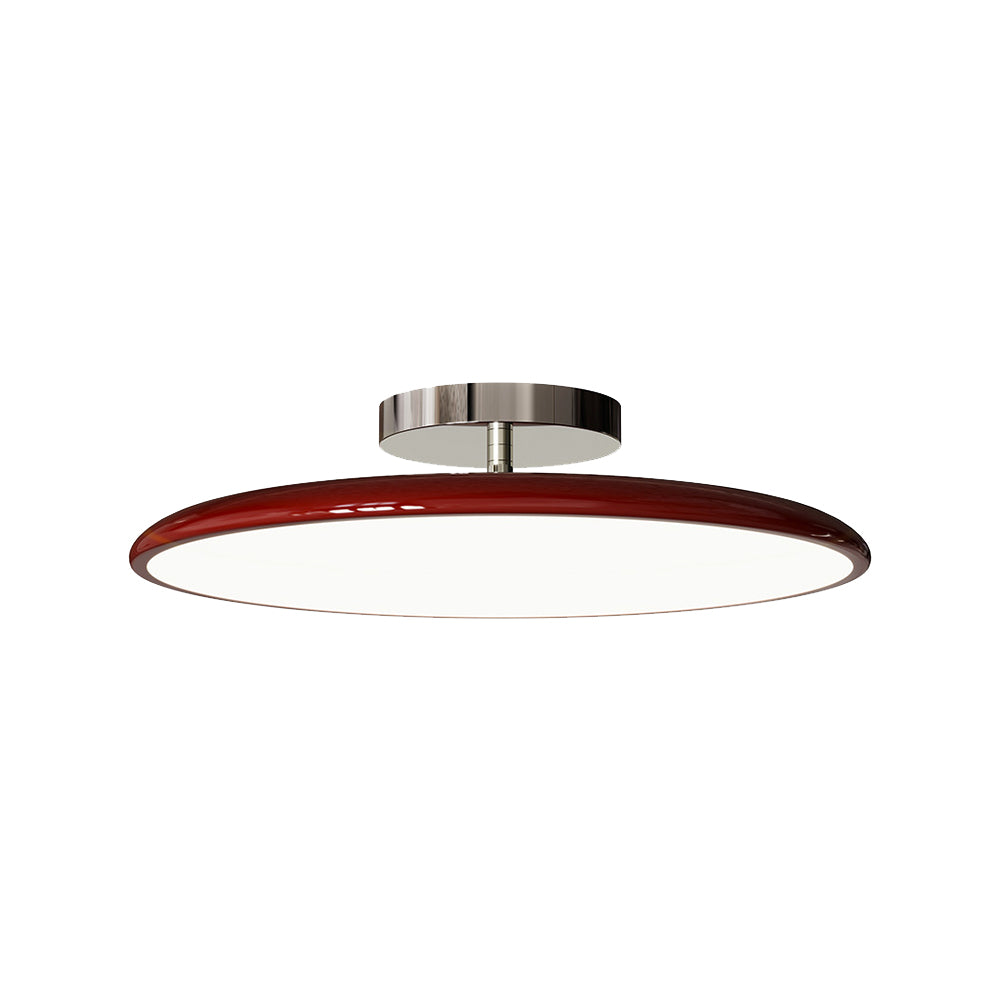 Valentina Vintage Flush Mount Ceiling Light Metal Red/White/Green LED Bedroom - Lamp Copper
