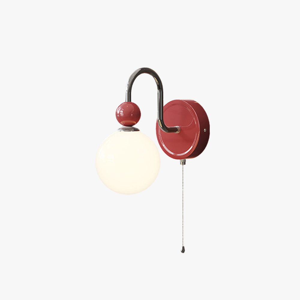 Valentina Modern LED Indoor Wall Lamp Red/Coffee Metal/Glass Bedroom - Lamp Copper