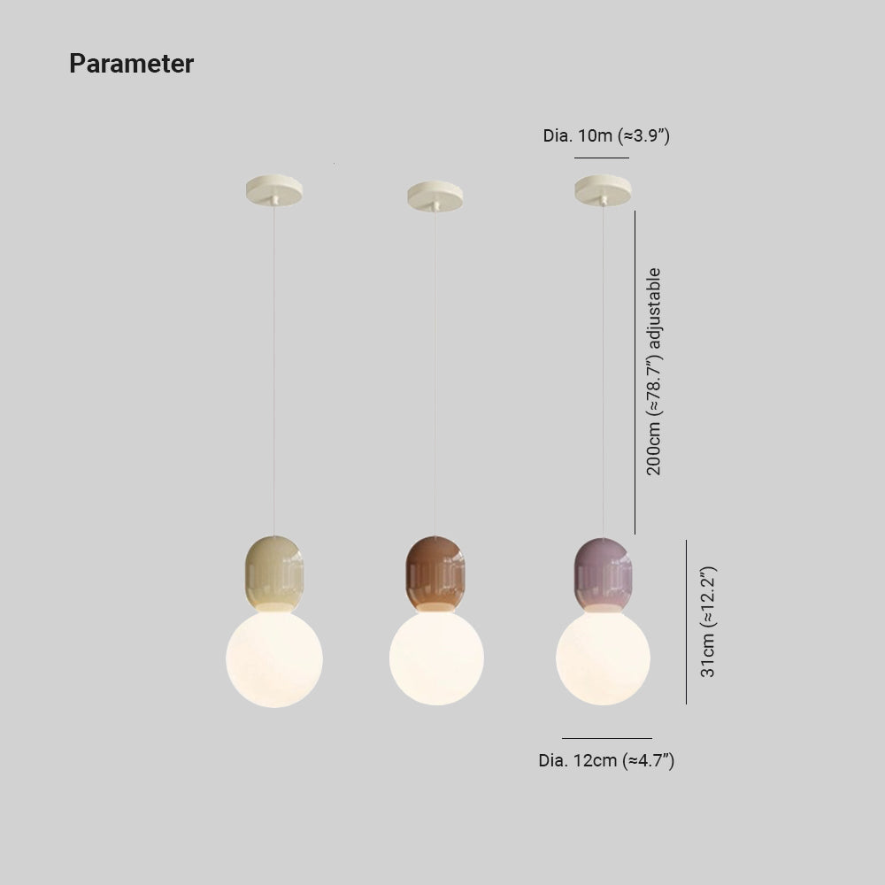 Valentina Modern Minimalist Glass/Metal Pendant Light Dining Room - Lamp Copper