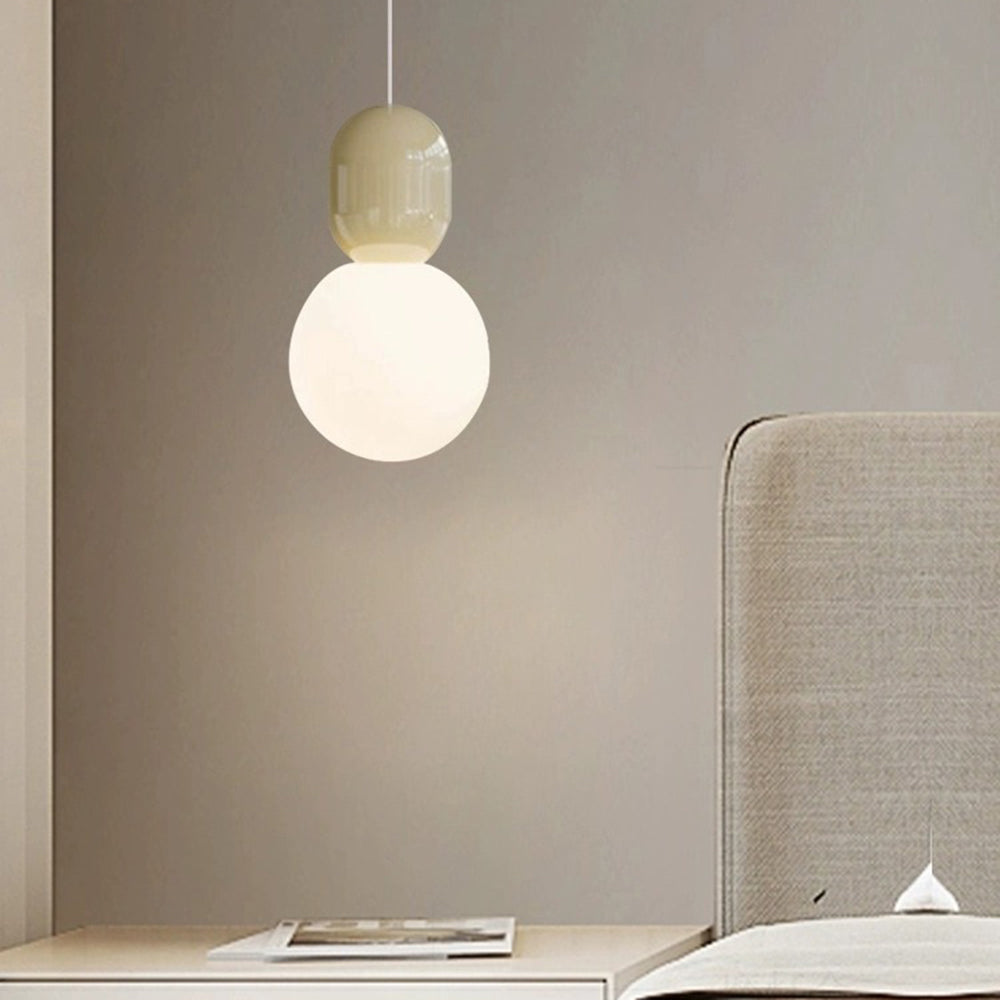 Valentina Modern Minimalist Glass/Metal Pendant Light Dining Room - Lamp Copper