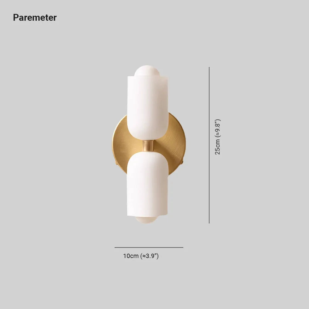 Valentina Modern LED Indoor Wall Lamp Gold Black Living Room Bedroom - Lamp Copper