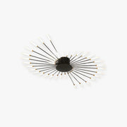 Wesley Flush-Mount Ceiling Light Fireworks, Black/Gold - Lamp Copper