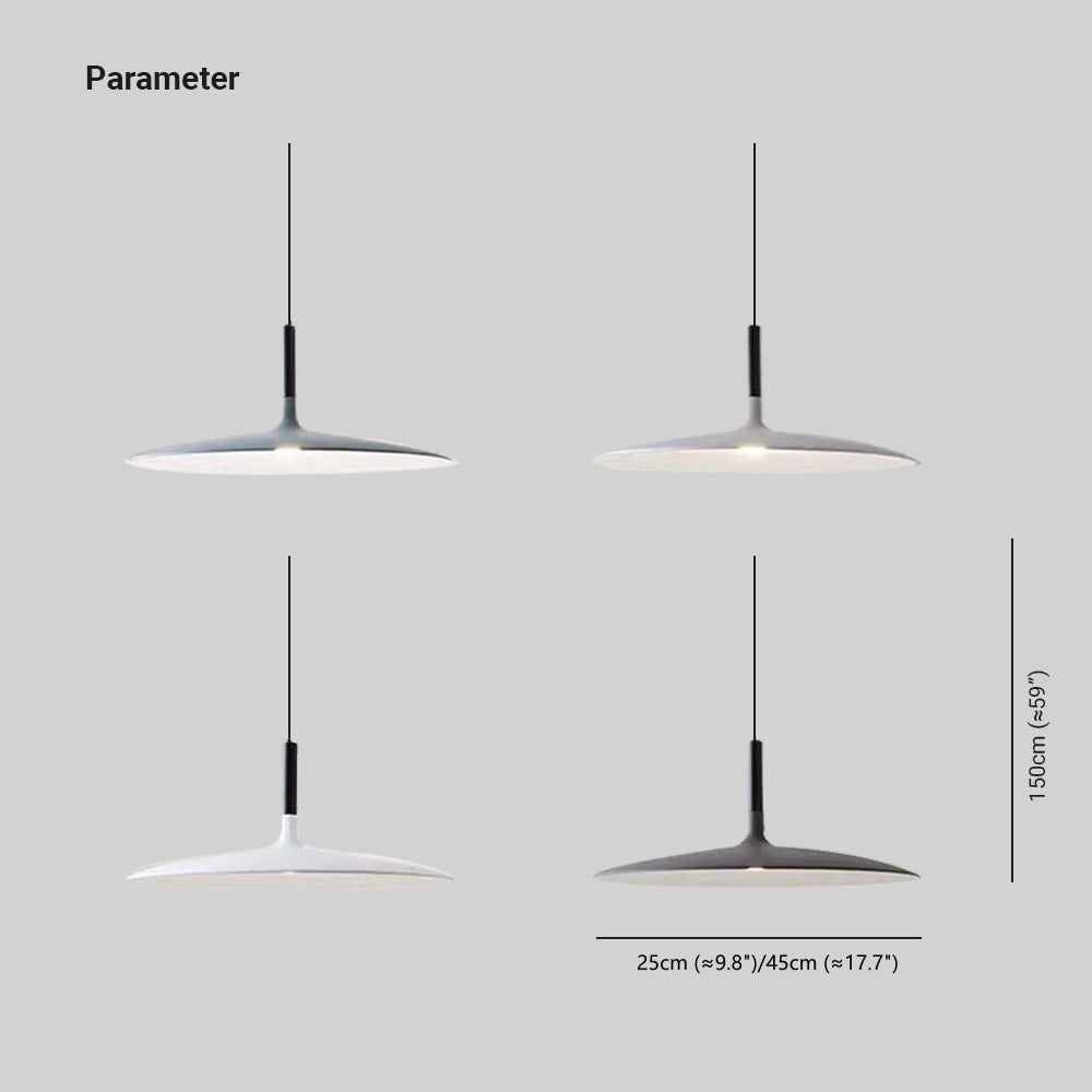 Rava Pendant Light Pan, Plate Shape Modern Design - Lamp Copper