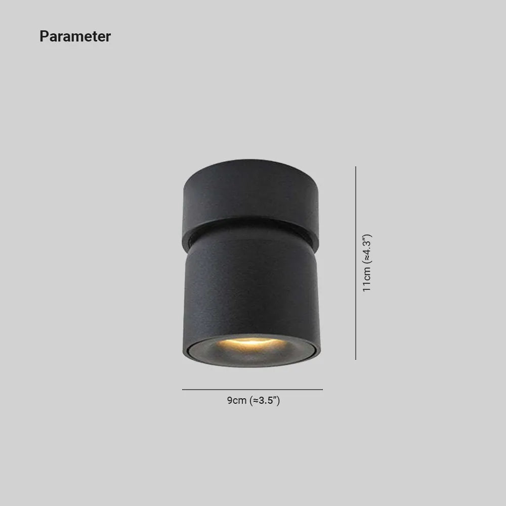 Kilo Spotlight Modern LED Flush Mount Ceiling Light, Black/White - Lamp Copper