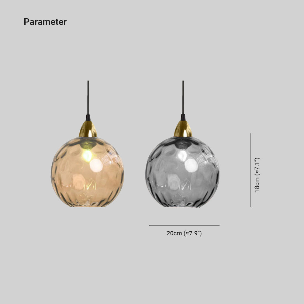 Water Ripple Glass Pendant Lights - Lamp Copper