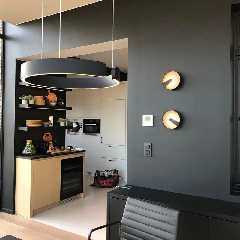 Arisha Luxury Minimalist LED Ring Pendant Light - Lamp Copper