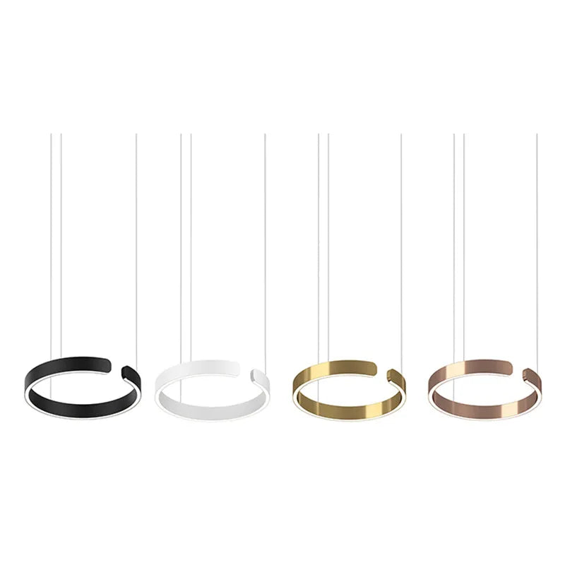 Arisha Luxury Minimalist LED Ring Pendant Light - Lamp Copper