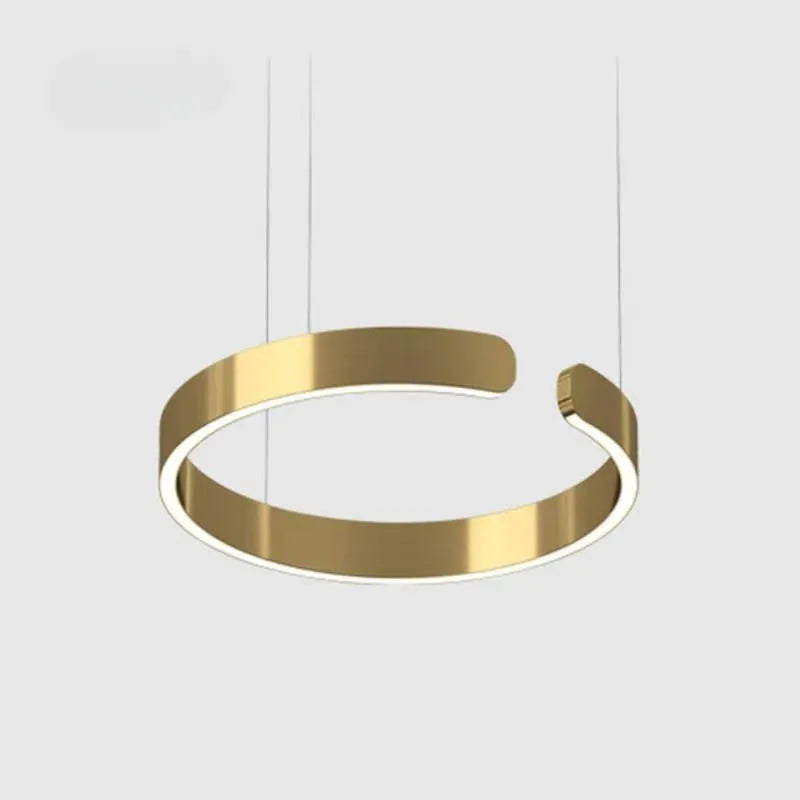 Arisha Luxury Minimalist LED Ring Pendant Light - Lamp Copper