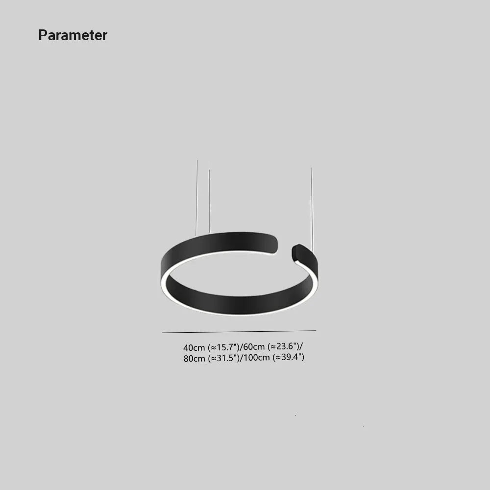 Arisha Luxury Minimalist LED Ring Pendant Light - Lamp Copper