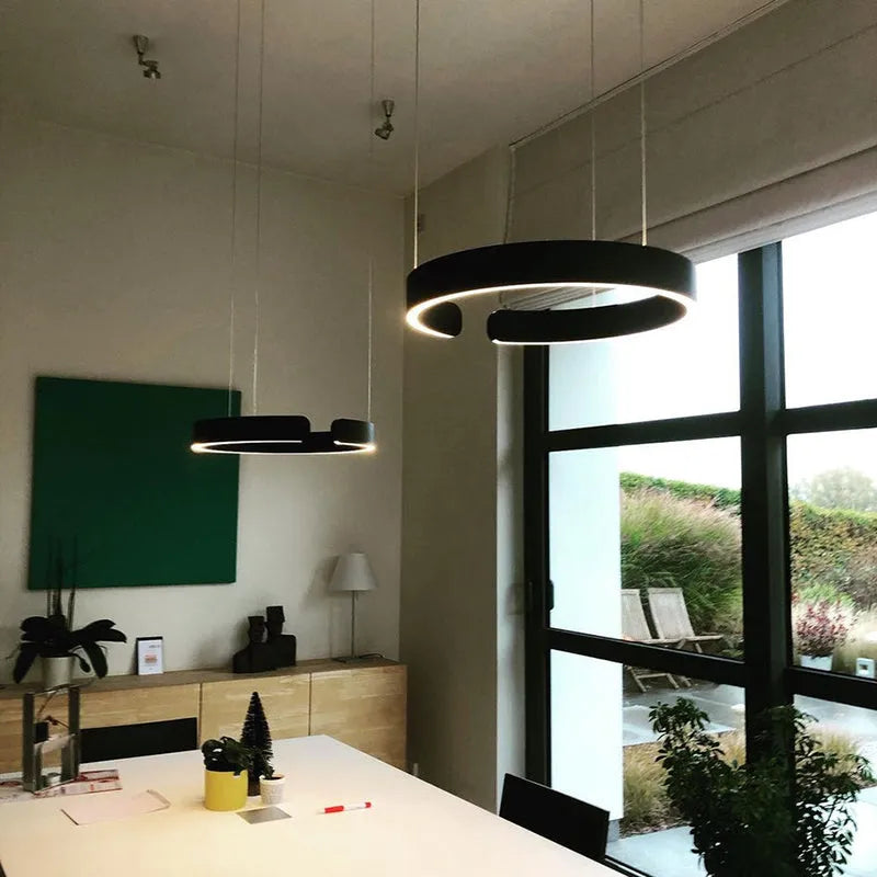 Arisha Luxury Minimalist LED Ring Pendant Light - Lamp Copper