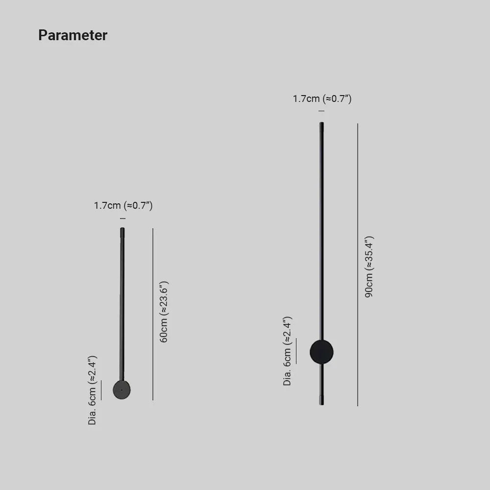 Eonix Minimalist Rotatable Linear Outdoor Wall Lamp, Black - Lamp Copper