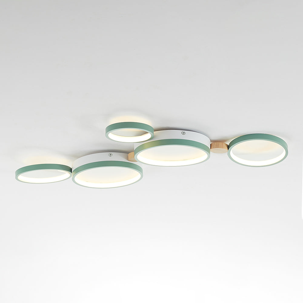 Arisha Round Flush Mount Ceiling Light 3 Colour 3/4/5/6/7 Heads - Lamp Copper