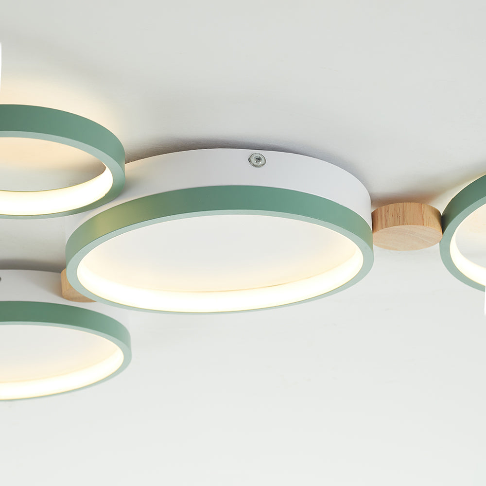 Arisha Round Flush Mount Ceiling Light 3 Colour 3/4/5/6/7 Heads - Lamp Copper
