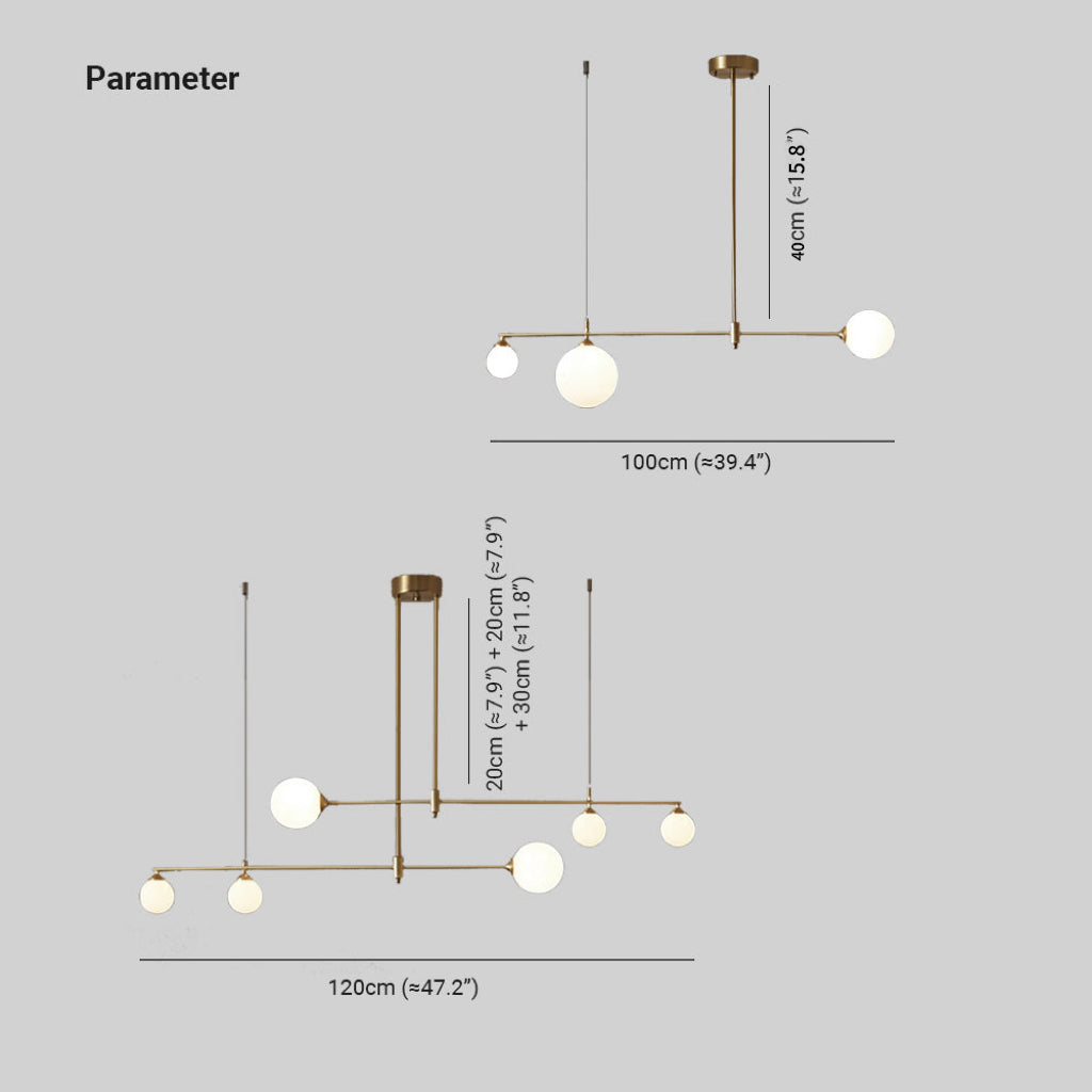 Valentina Modern Golden Bubble Copper Pendant Light