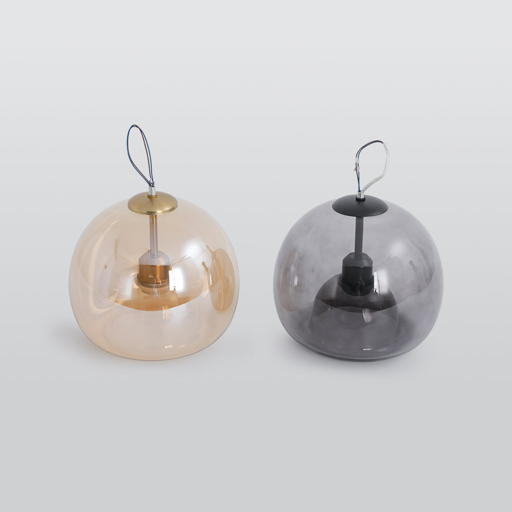 Rhea Glass Semi-Flush Mount Ceiling Light/Pendant Light - Lamp Copper