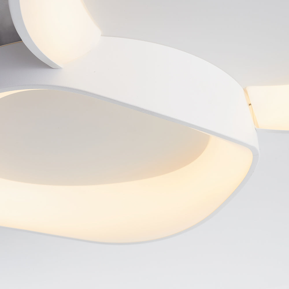 Arisha Modern Wave Flush Mount Ceiling Light - Lamp Copper