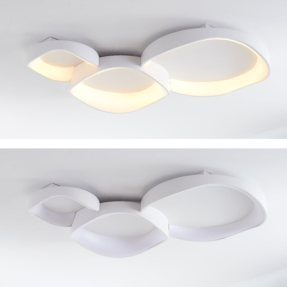 Arisha Modern Wave Flush Mount Ceiling Light - Lamp Copper