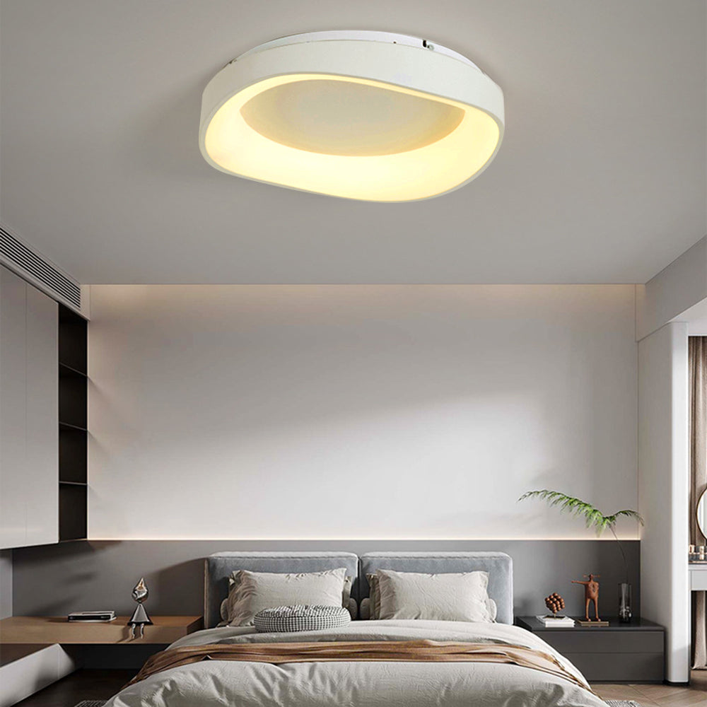 Arisha Modern Wave Flush Mount Ceiling Light - Lamp Copper