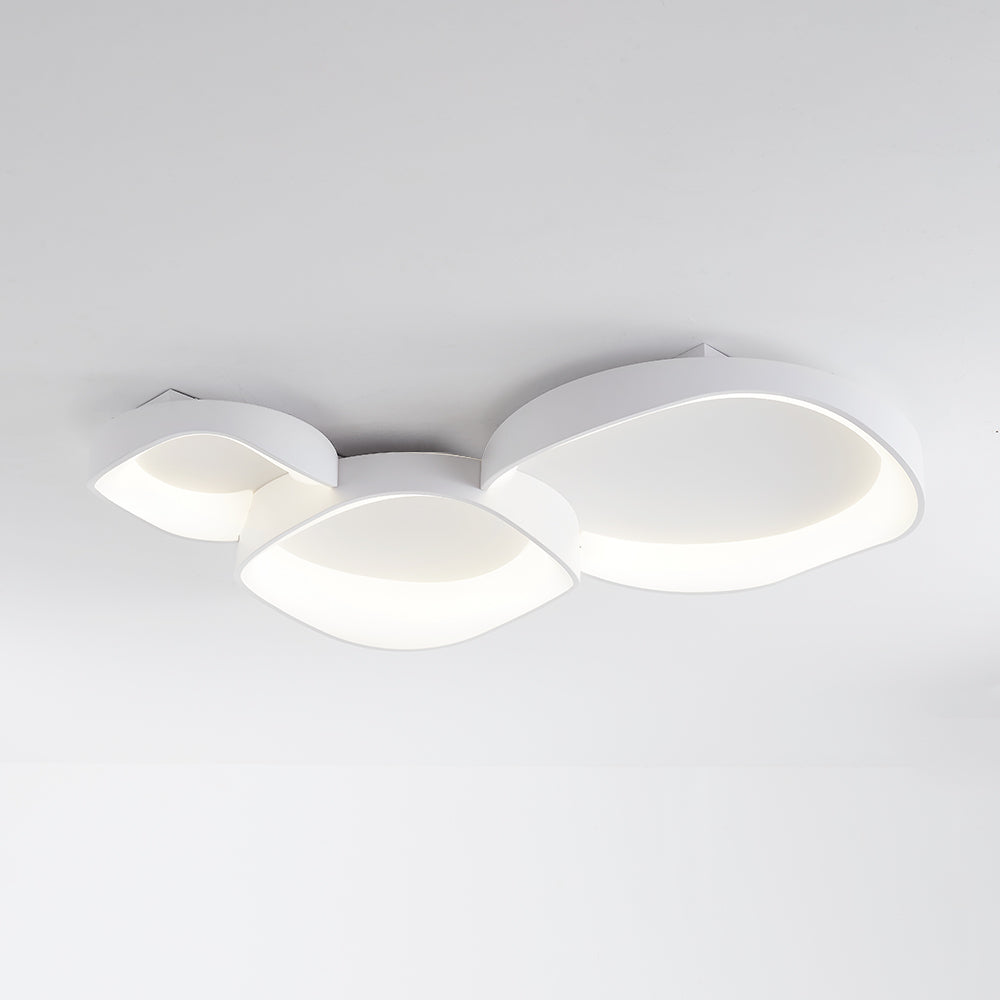 Arisha Modern Wave Flush Mount Ceiling Light - Lamp Copper