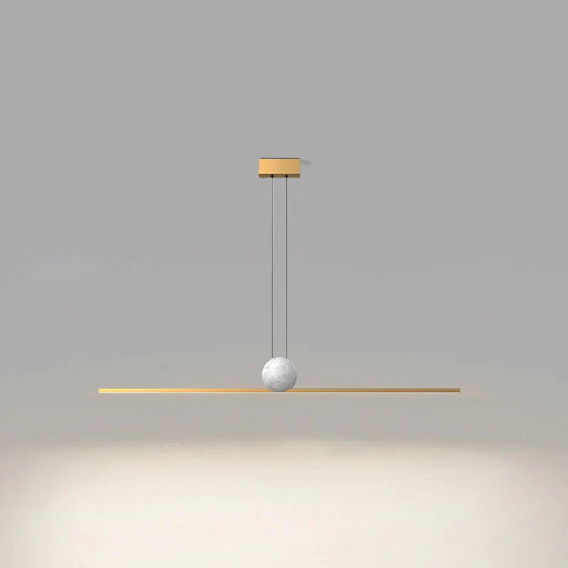 Arisha Minimalist Linear Bubble Pendant Light Marble - Lamp Copper