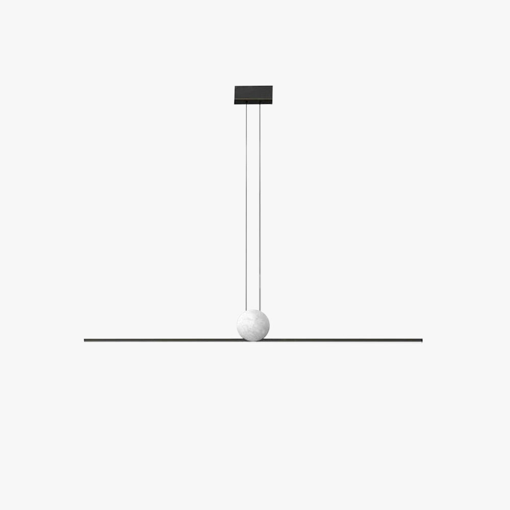 Arisha Minimalist Linear Bubble Pendant Light Marble - Lamp Copper