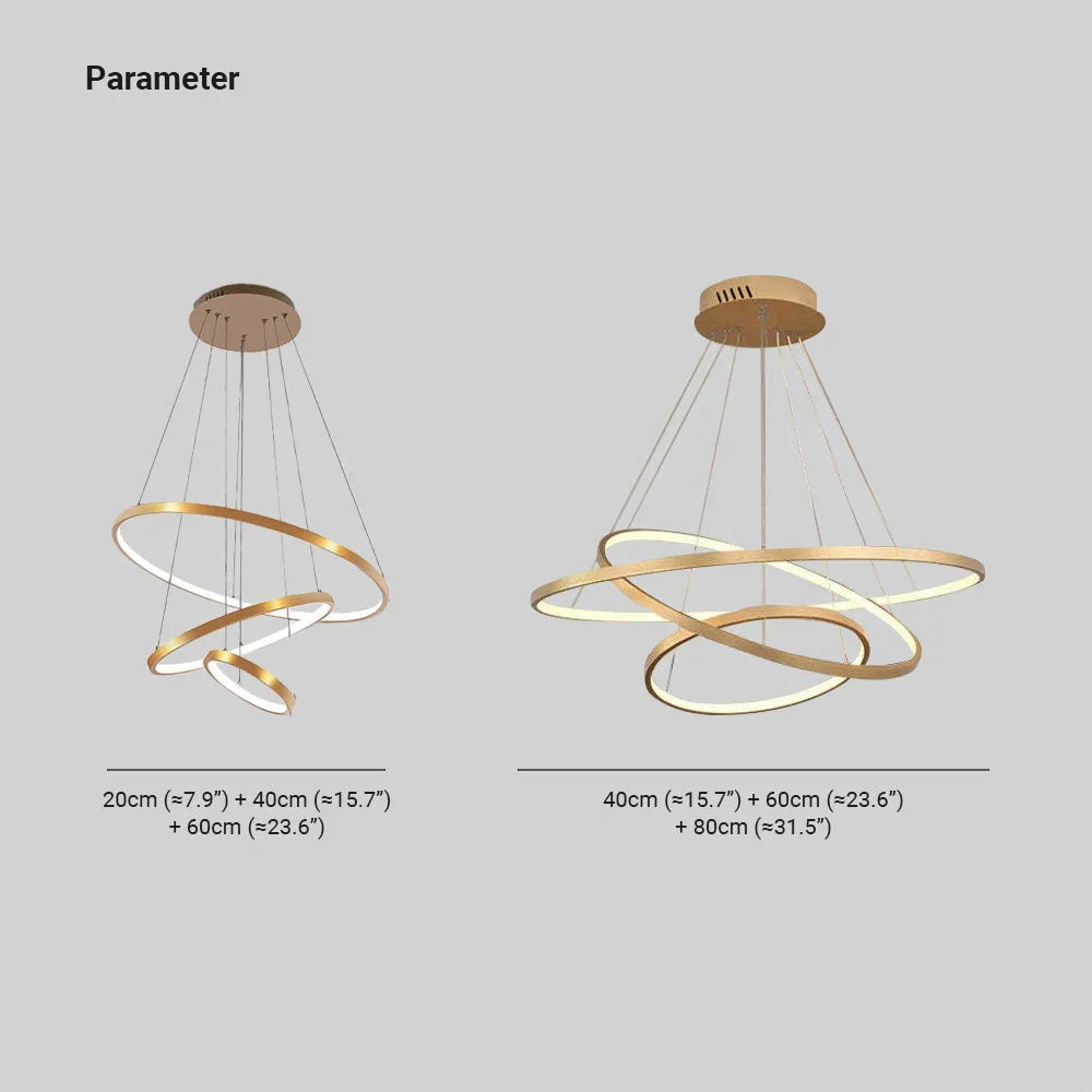 Aluna Pendant Light, Inner Ring Illuminated, White/Black/Gold - Lamp Copper