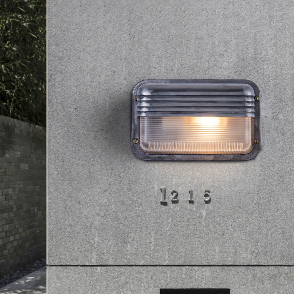 Wyre Wall Lamp Geometric Modern Metal Glass Outdoor - Lamp Copper