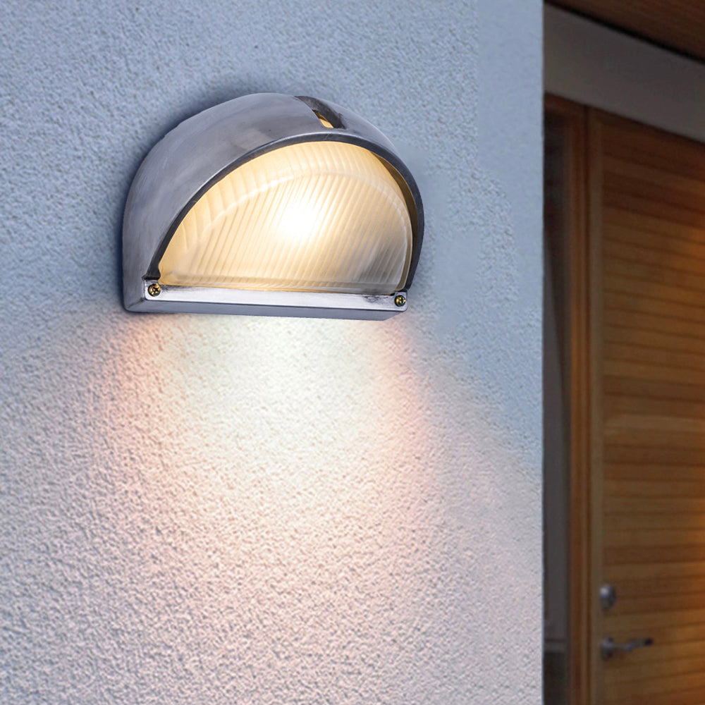 Wyre Wall Lamp Geometric Modern Metal Glass Outdoor - Lamp Copper