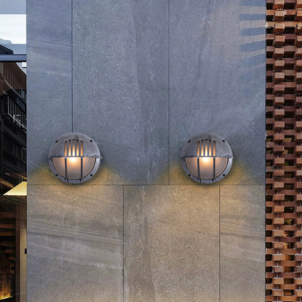 Wyre Wall Lamp Geometric Modern Metal Glass Outdoor - Lamp Copper