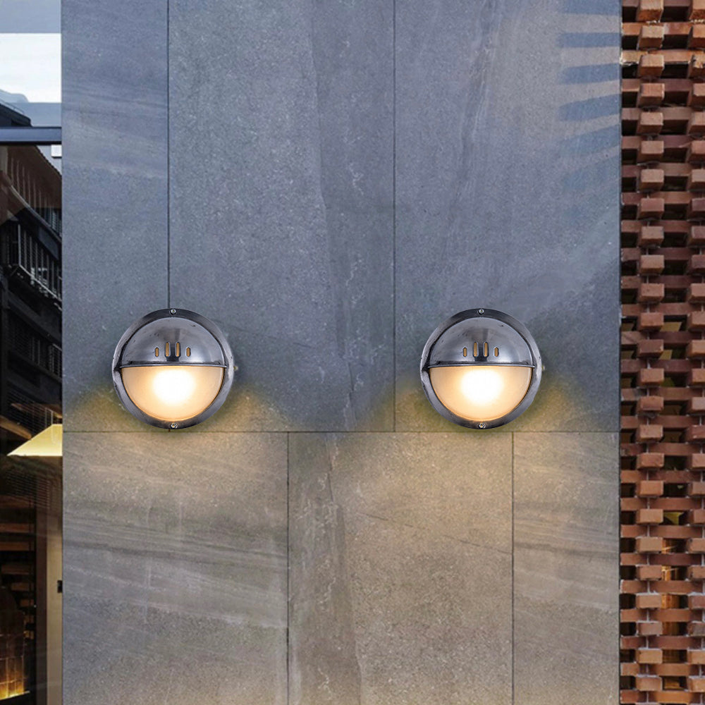 Wyre Wall Lamp Geometric Modern Metal Glass Outdoor - Lamp Copper
