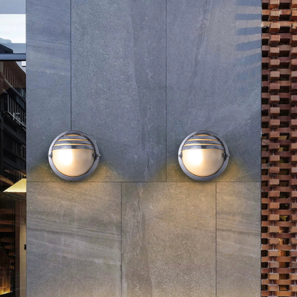 Wyre Wall Lamp Geometric Modern Metal Glass Outdoor - Lamp Copper