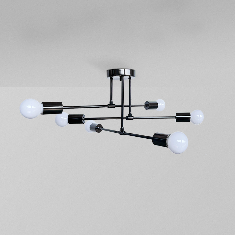 Lindsy Modern Flush Mount Ceiling Light, Gold & Black - Lamp Copper