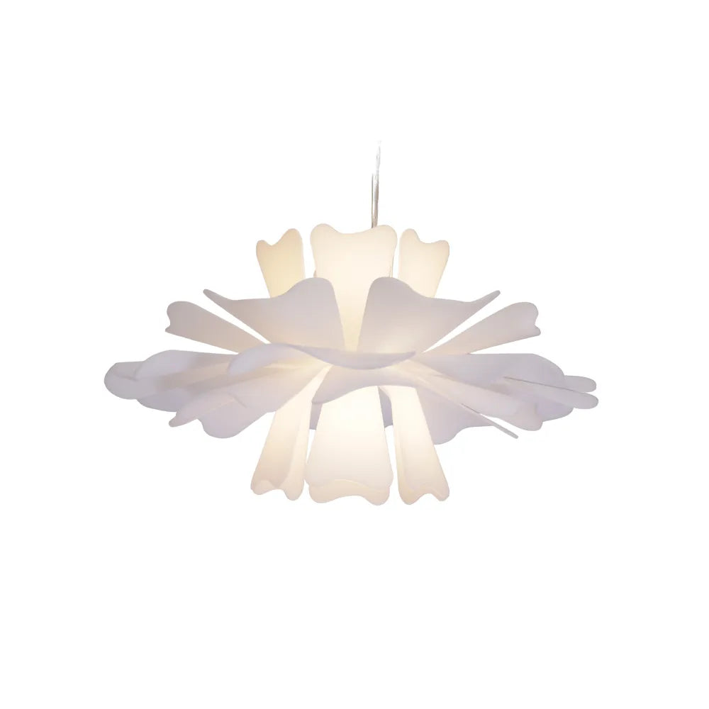 Niva Elegant Flower Pendant Light White - Lamp Copper