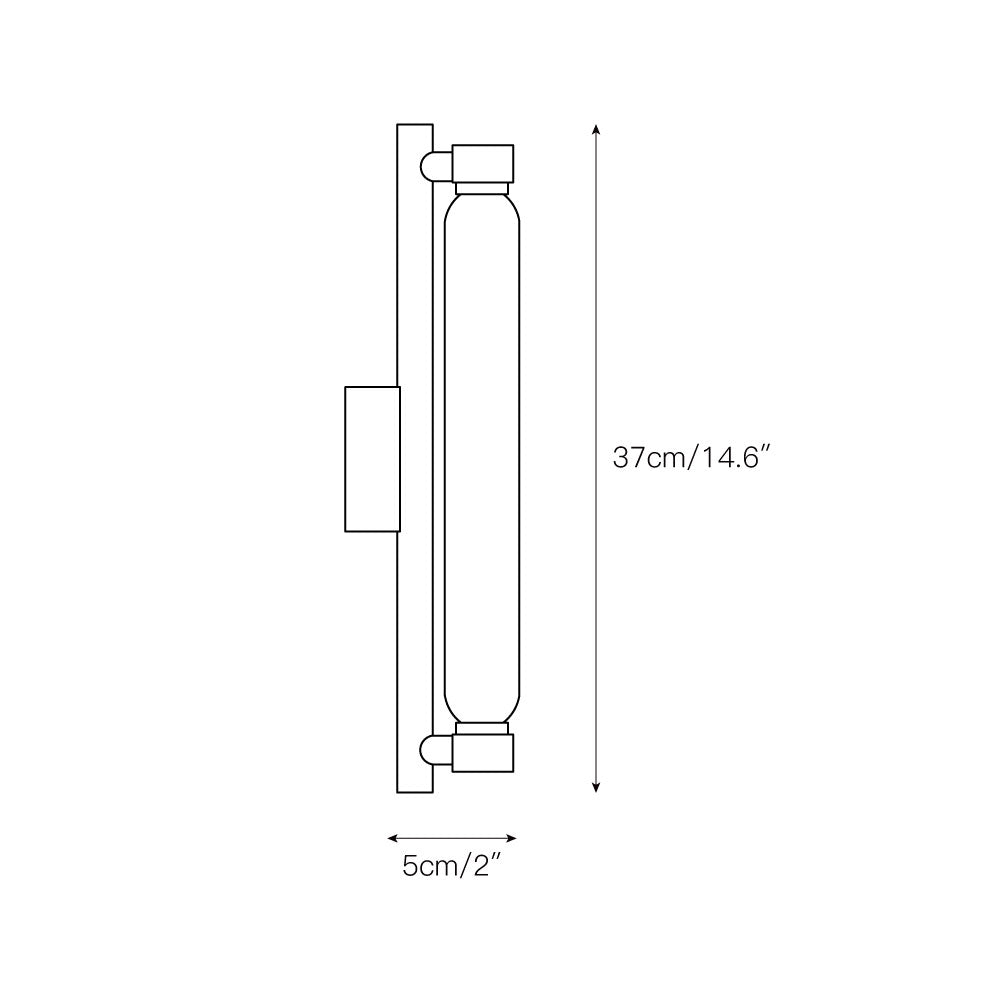 Cumiror Modern Minimalist Metal Glass Wall Lamp - Lamp Copper