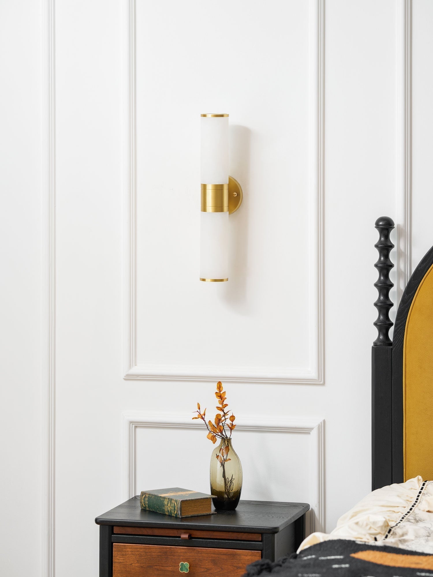 Kaia Minimalist Alabaster Wall Lamp - Lamp Copper