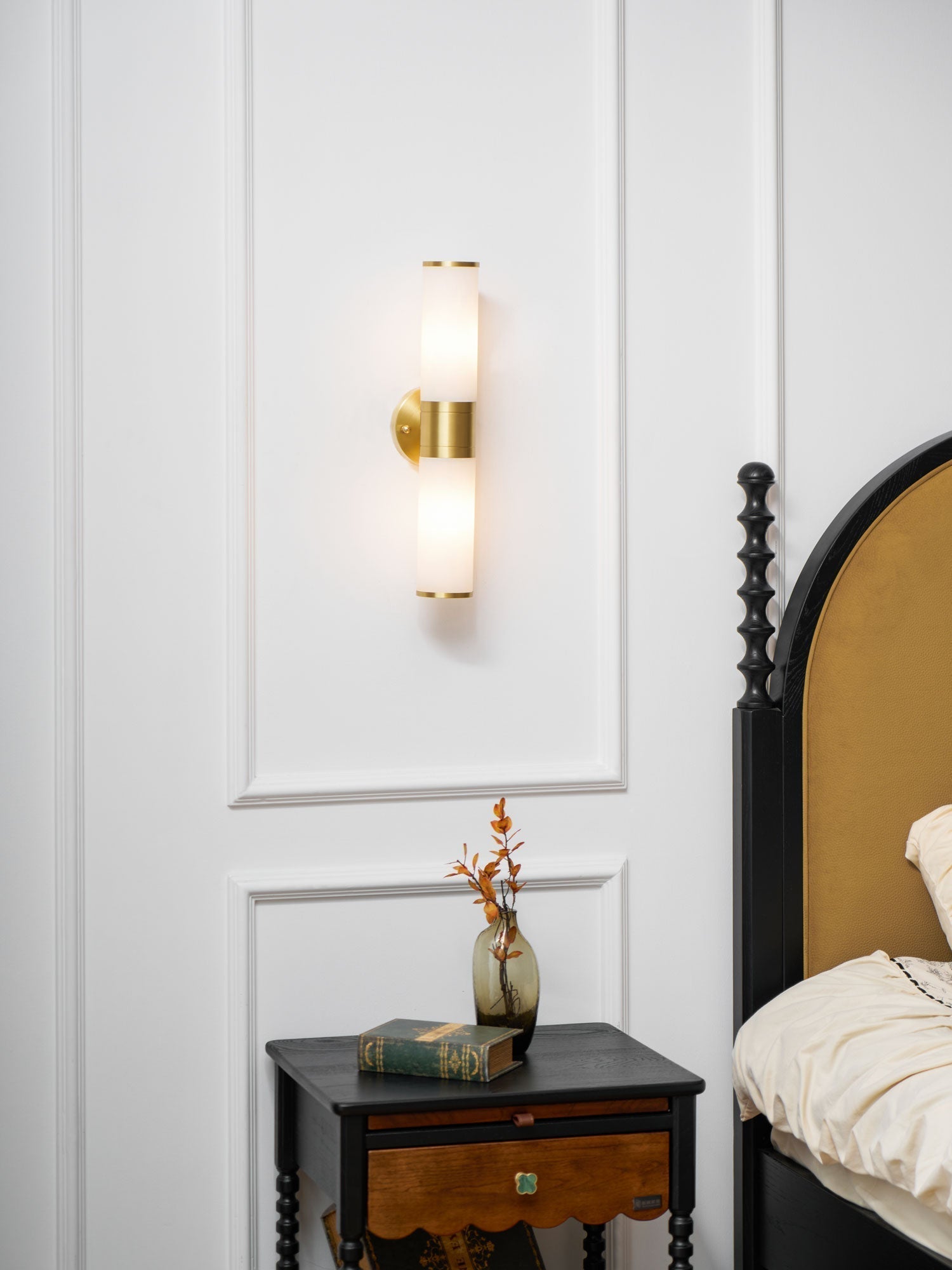 Kaia Minimalist Alabaster Wall Lamp - Lamp Copper