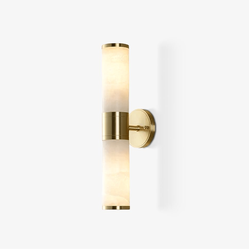 Kaia Minimalist Alabaster Wall Lamp - Lamp Copper