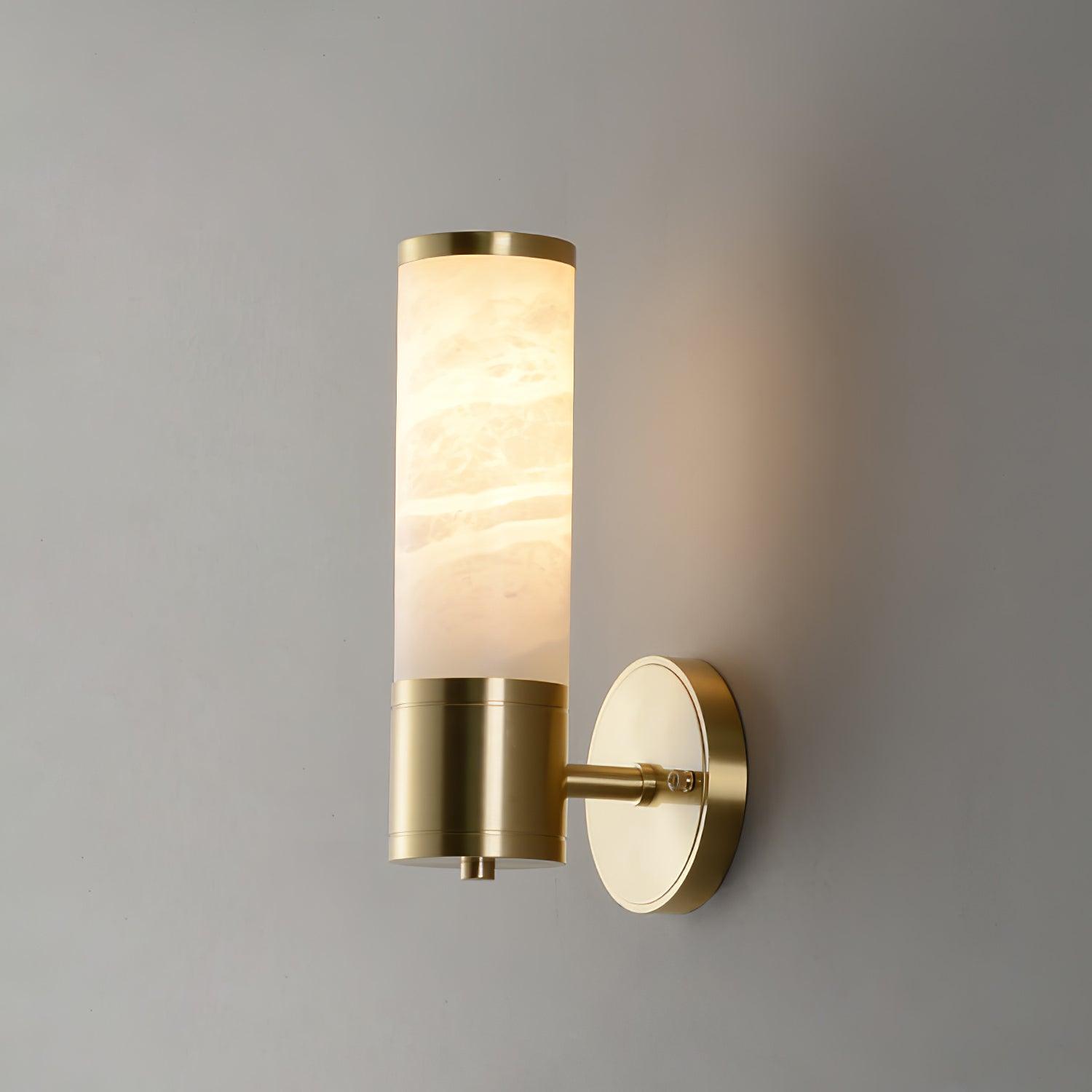 Kaia Minimalist Alabaster Wall Lamp - Lamp Copper