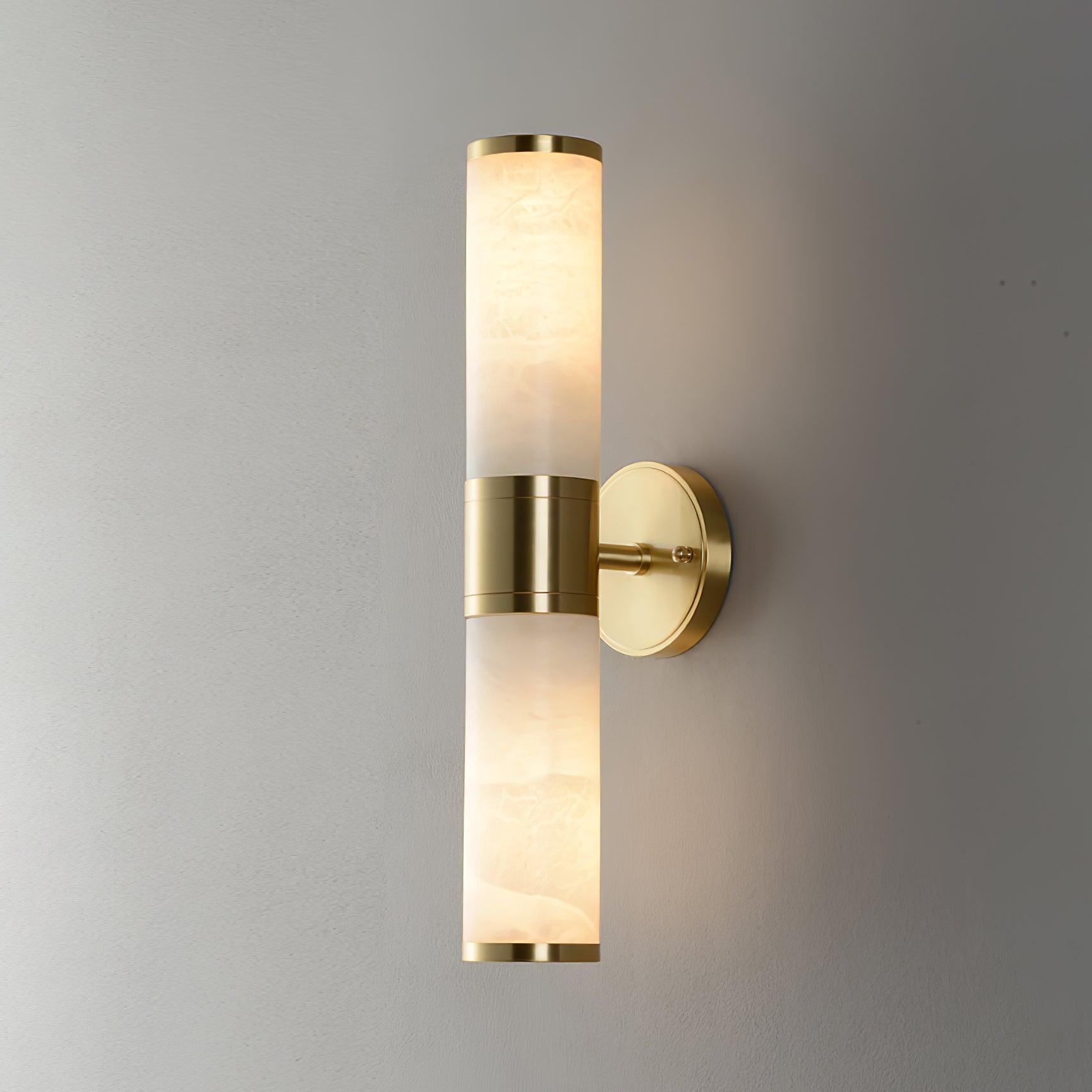 Kaia Minimalist Alabaster Wall Lamp - Lamp Copper