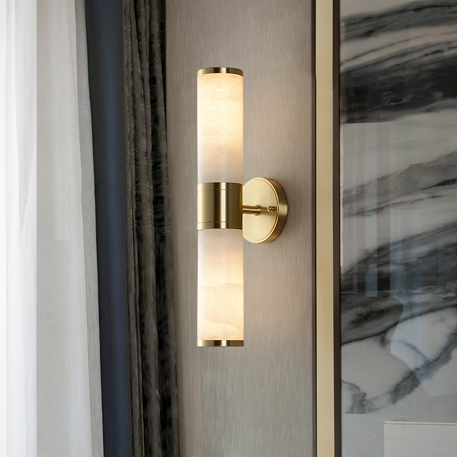 Kaia Minimalist Alabaster Wall Lamp - Lamp Copper