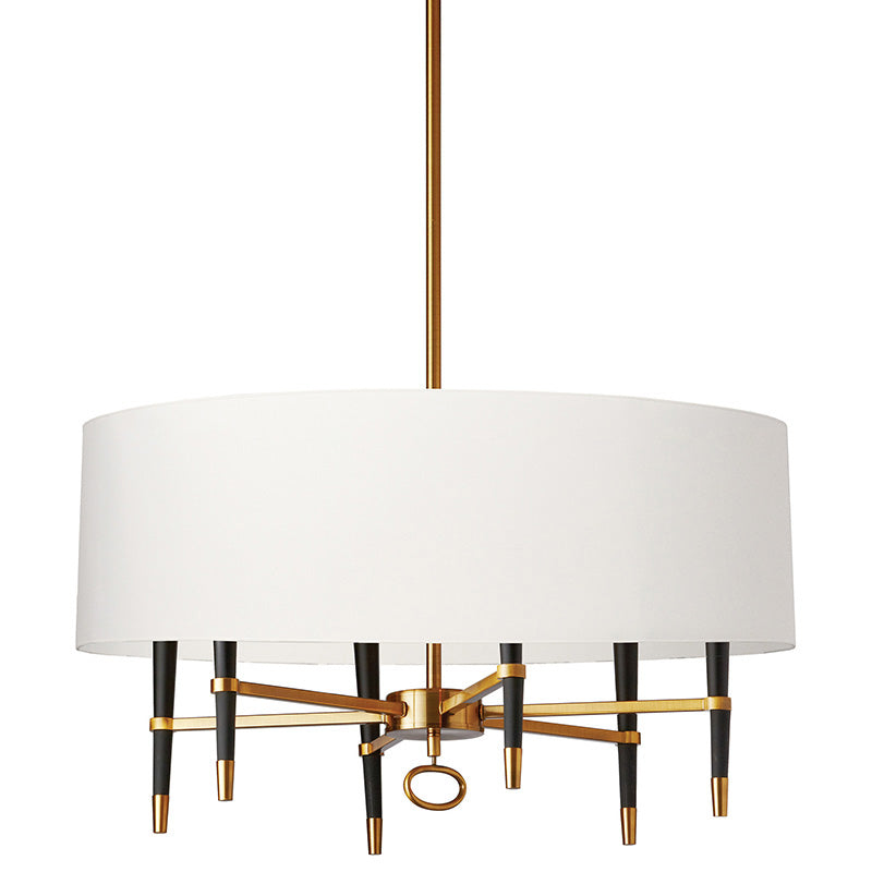 Veshaa Elegance Vintage Brass Fabric Chandelier - Lamp Copper