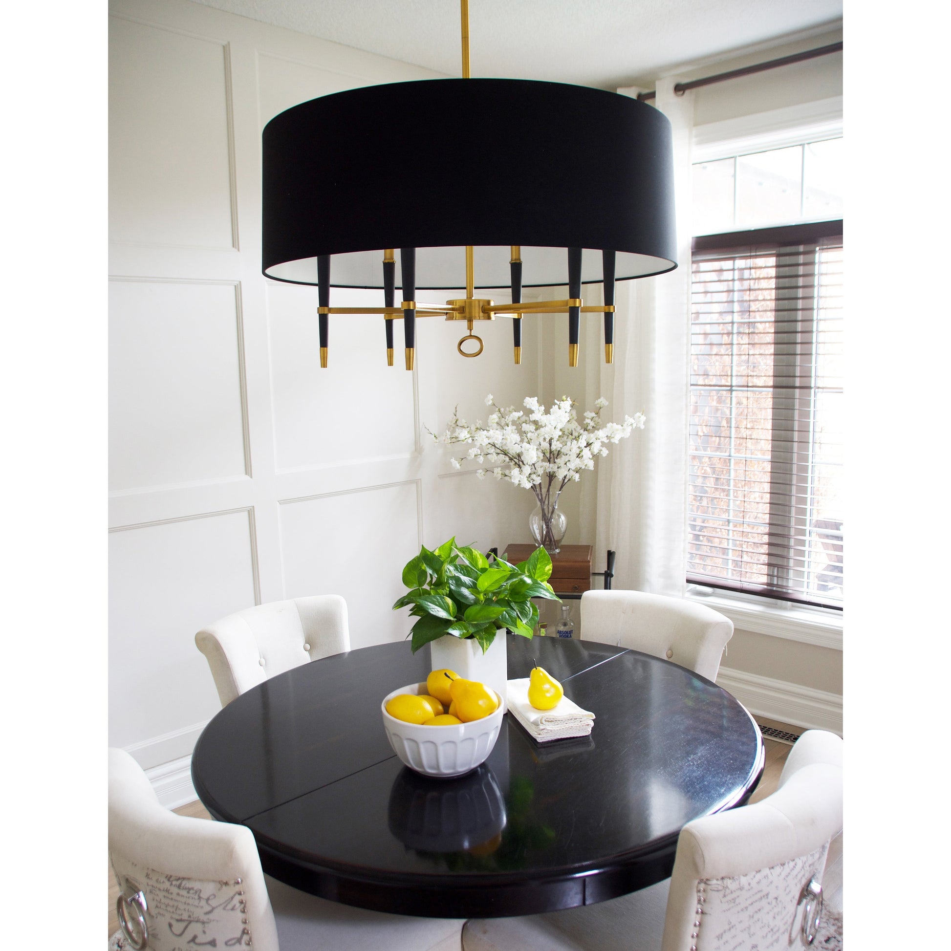 Veshaa Elegance Vintage Brass Fabric Chandelier - Lamp Copper