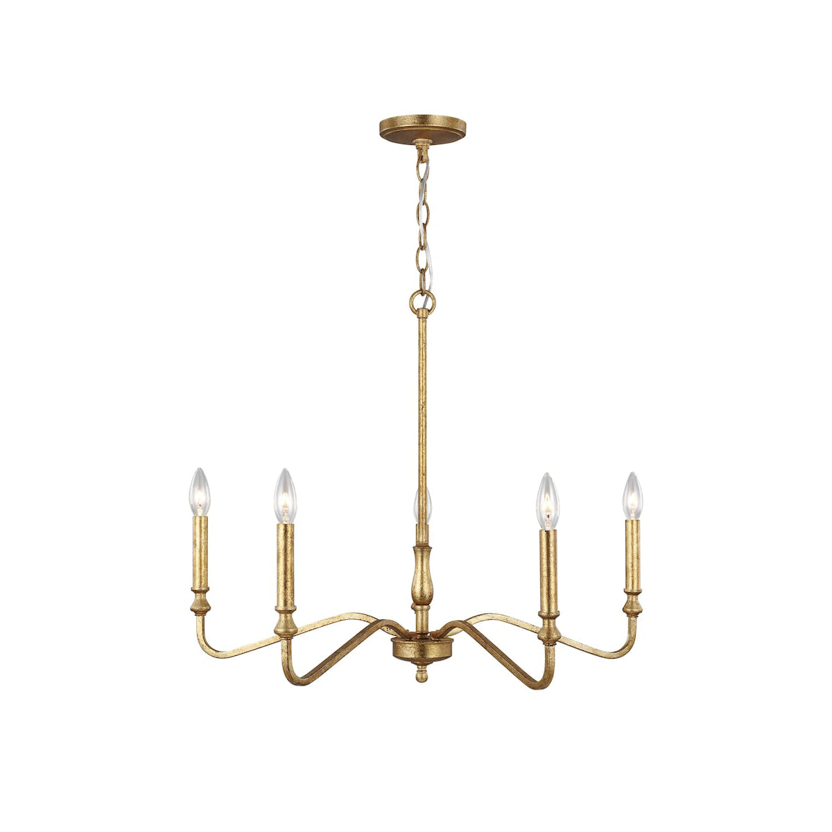 Ulsilus Vintage Industrial Brass Metal Chandelier - Lamp Copper