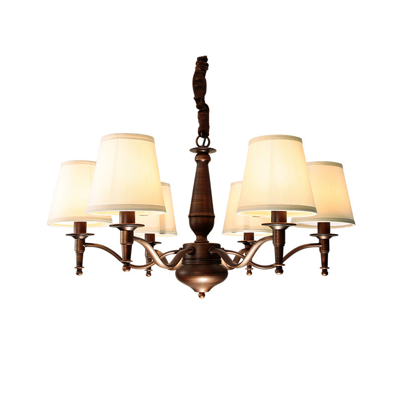 Zosolia Vintage Industrial Luxury Brass Fabric Chandelier - Lamp Copper